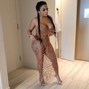 Crochet two piece skirt set